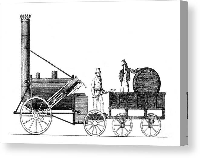 Science Canvas Print featuring the photograph Stephensons Rocket 1829 by Science Source