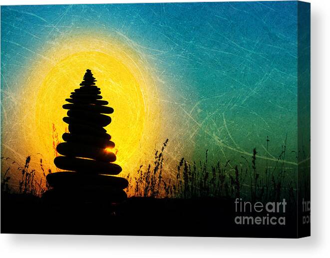 Zen Canvas Print featuring the photograph Stillness and Movement by Tim Gainey