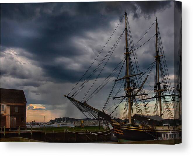 Salem Canvas Print featuring the photograph Storm passing Salem by Jeff Folger