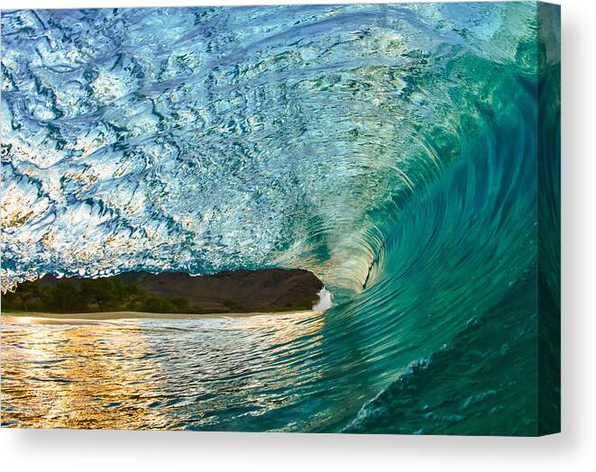 Surf Canvas Print featuring the photograph Sunrise Shimmer by Gregg Daniels 