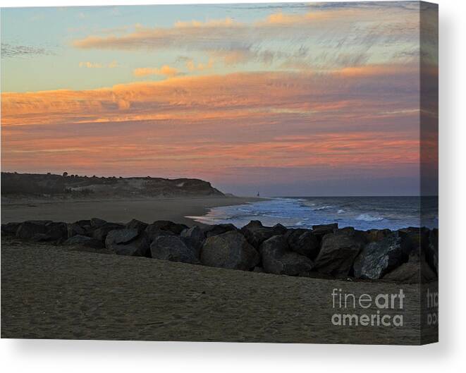 Sunset Canvas Print featuring the photograph Sunset at the Beach by Robert Pilkington