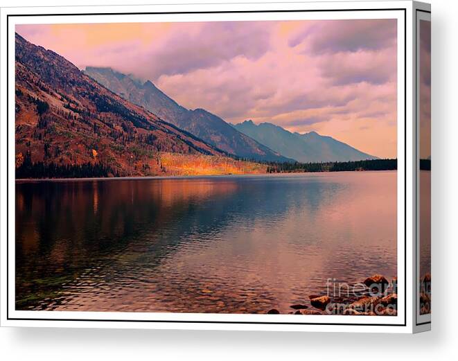 Sunset Canvas Print featuring the photograph Sunset On Jenny Lake by Kathleen Struckle