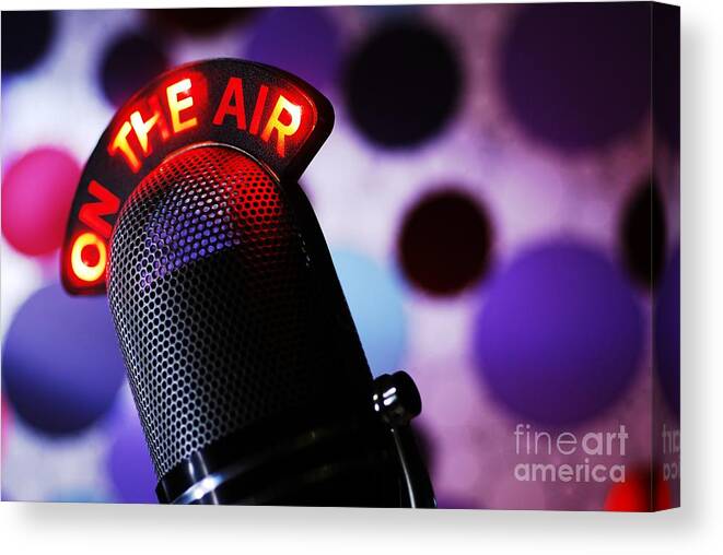 Microphone Canvas Print featuring the photograph Talk Radio by Jonas Luis