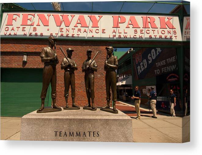 Red Sox Canvas Print featuring the photograph Teammates by Paul Mangold