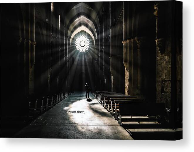 Abbey Canvas Print featuring the photograph The Abbey by Massimiliano Mancini
