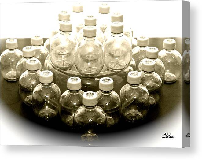 All Products Canvas Print featuring the photograph The Apple Bottle by Lorna Maza