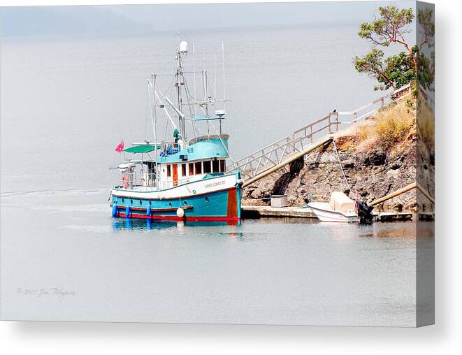 Landscape Canvas Print featuring the photograph The Boat by Jim Thompson