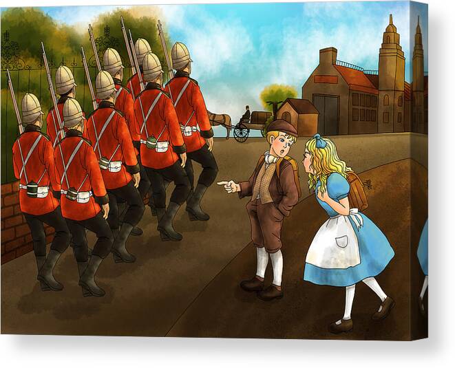 Wurtherington Canvas Print featuring the painting The British Soldiers by Reynold Jay
