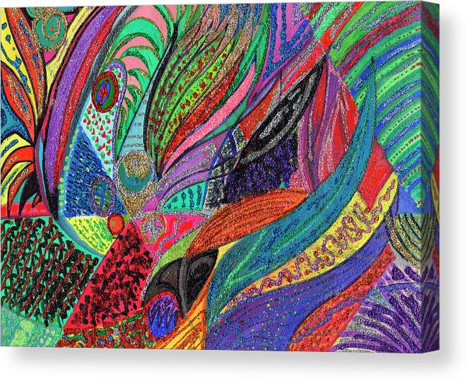 Abstract Canvas Print featuring the painting The First Ocean by Strangefire Art    Scylla Liscombe