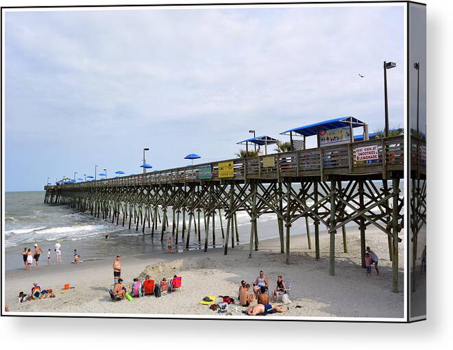 Pier Canvas Print featuring the photograph The Garden City Pier by Kathy Barney