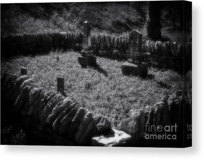 Cemetary Canvas Print featuring the photograph The Graveyard by Fred Lassmann