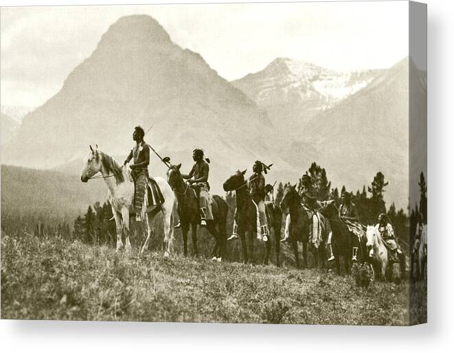 1910's Canvas Print featuring the photograph The Pass Finders Gravure by Roland Reed