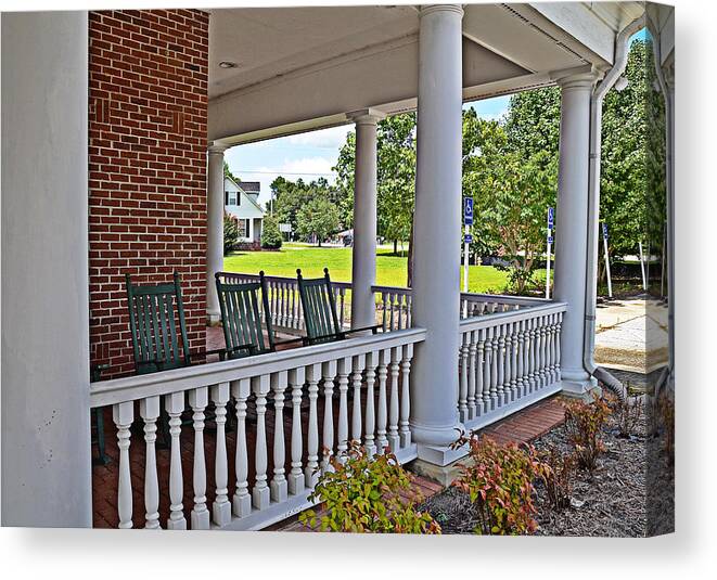 Porch Canvas Print featuring the photograph The Porch by Linda Brown