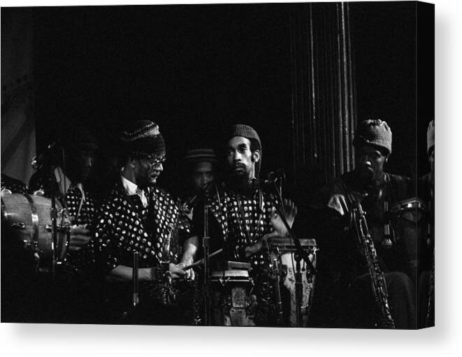 Sun Ra Arkestra Canvas Print featuring the photograph The Reed Section by Lee Santa