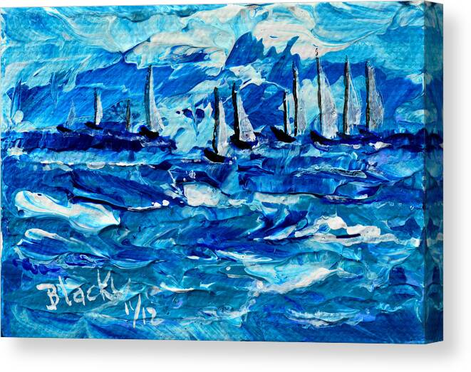 Boats Canvas Print featuring the photograph The Regatta by Donna Blackhall