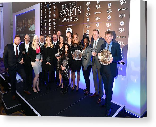 England Canvas Print featuring the photograph The SJA British Sports Awards 2014 by Tom Dulat