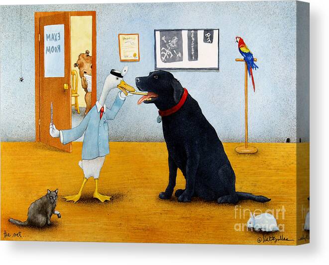 Will Bullas Canvas Print featuring the painting The Vet... by Will Bullas