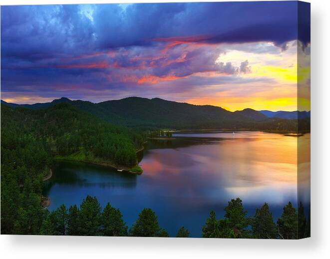 Pactola Lake Canvas Print featuring the photograph The Vibrant Storm by Kadek Susanto