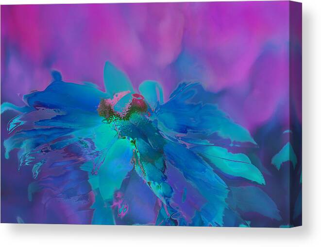 Purple Canvas Print featuring the painting This is Not Just Another Flower - bpb02 by Variance Collections