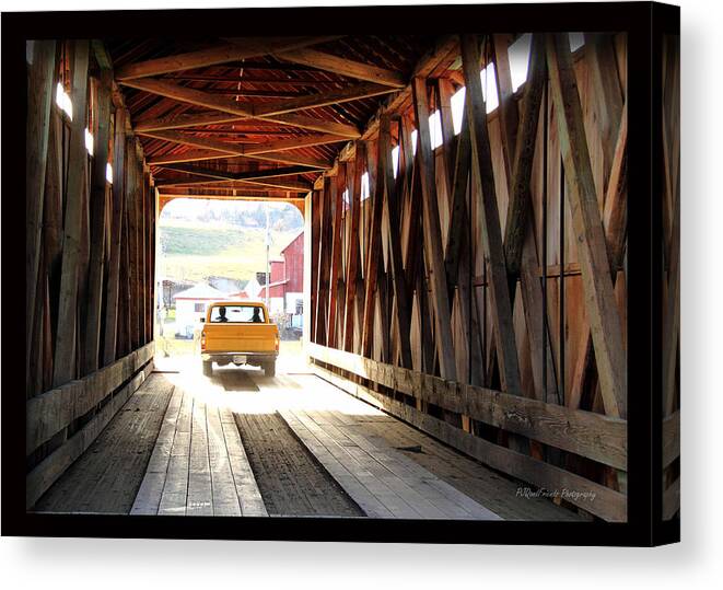 Covered Bridge Canvas Print featuring the photograph TIme Portal by PJQandFriends Photography
