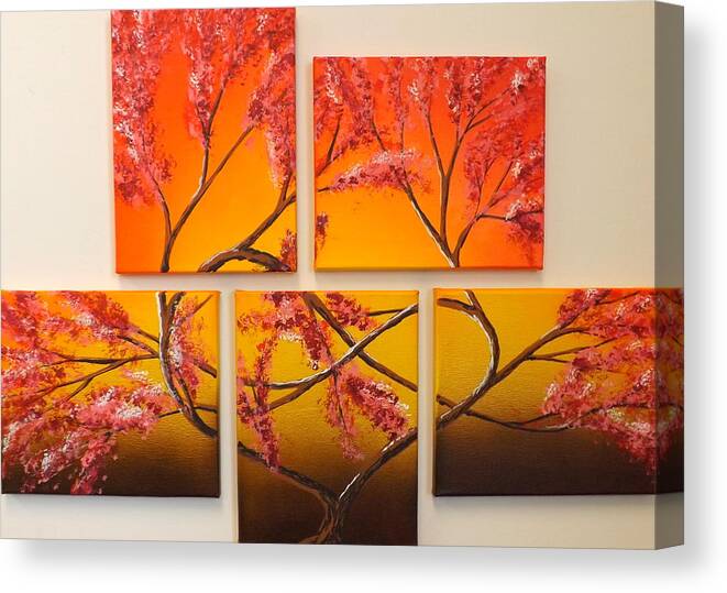 Tree Of Infinite Love Canvas Print featuring the painting Tree of Infinite Love by Darren Robinson