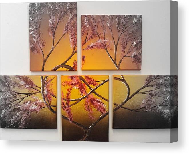 Tree Of Infinite Love Canvas Print featuring the painting Tree of Infinite Love Spotlighted by Darren Robinson