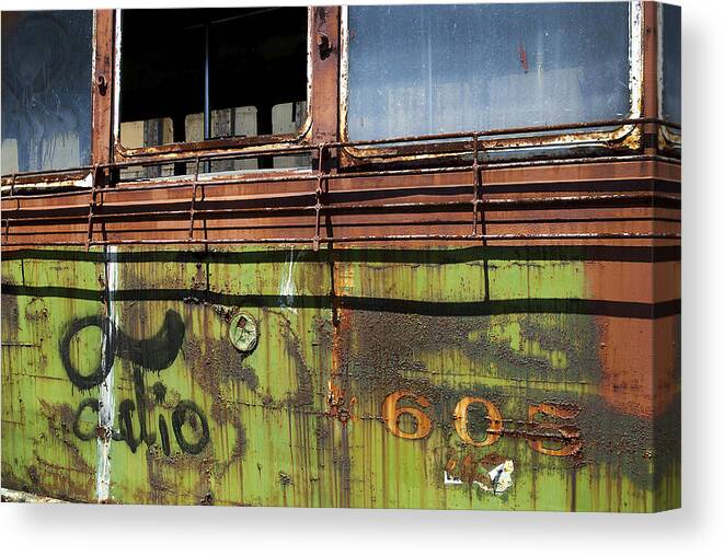 Trolley Canvas Print featuring the photograph Trolley Car 605 by Paul W Faust - Impressions of Light