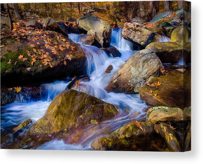 Turkey Hill Canvas Print featuring the photograph Turkey Hill Pond Stream by Steve Zimic
