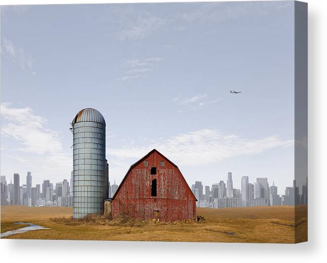 Out Of Context Canvas Print featuring the photograph Urban Farm Fantasy by Ed Freeman