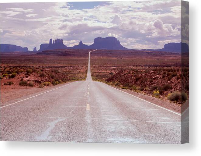 Utah Canvas Print featuring the photograph US Highway 163 by Nicholas Blackwell
