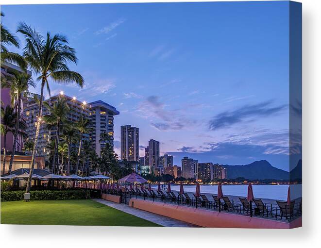Architecture Canvas Print featuring the photograph USA, Hawaii, Oahu, Honolulu, Waikiki by Rob Tilley