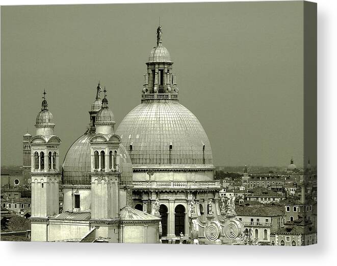 Santa Maria Della Salute Canvas Print featuring the photograph Venetian Basilica Salute by Julie Palencia