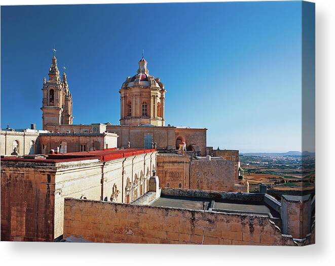 No People Canvas Print featuring the photograph View Of Church And Palace by Scott Frances