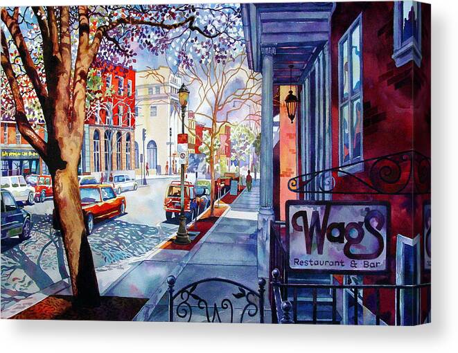Watercolor Canvas Print featuring the painting Wags by Mick Williams