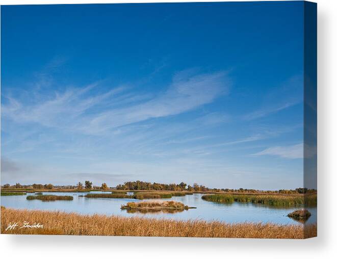 Autumn Canvas Print featuring the photograph Wetland at the Refuge by Jeff Goulden