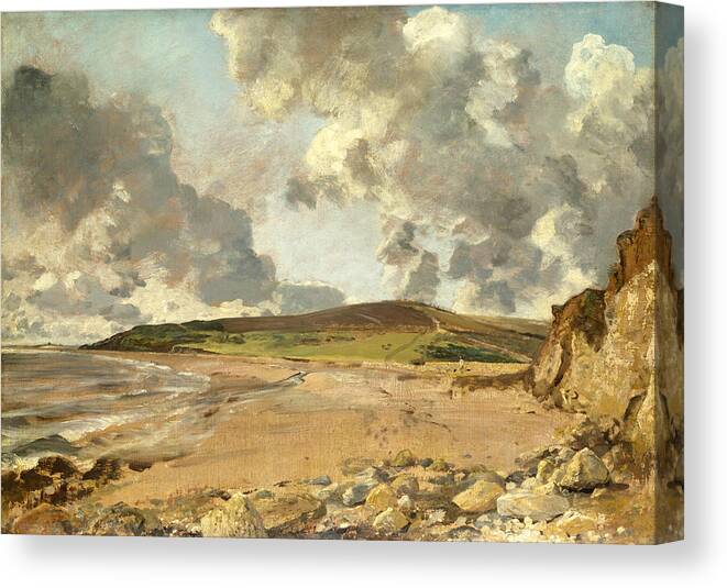 John Constable Canvas Print featuring the painting Weymouth Bay . Bowleaze Cove and Jordon Hill by John Constable