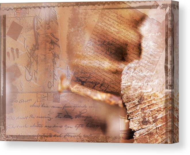 Letter Canvas Print featuring the photograph What happened to pen and paper by Shelley Bain