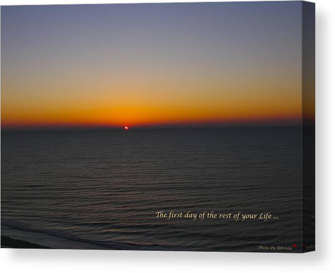 Ocean Canvas Print featuring the photograph Whispered Message at Sunrise by Rhonda McDougall