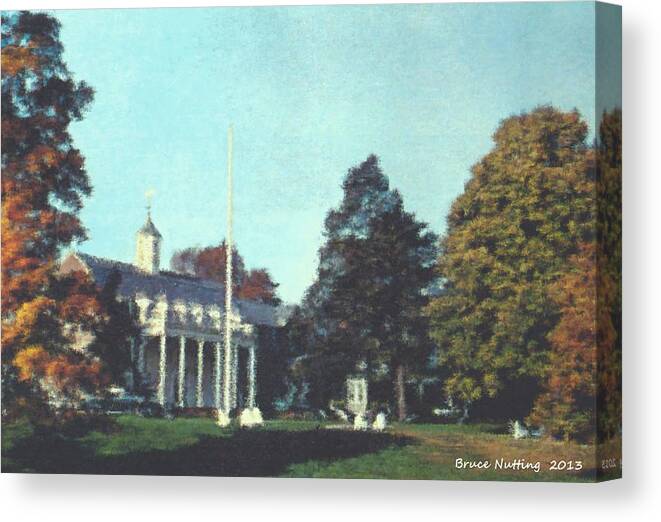 Northeastern Bible College Canvas Print featuring the painting Whittle Hall by Bruce Nutting