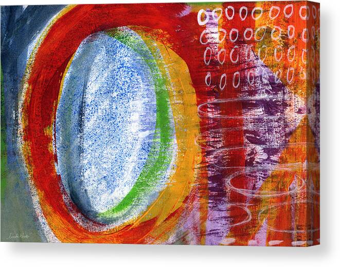 Abstract Painting Canvas Print featuring the painting Wild Dreams by Linda Woods