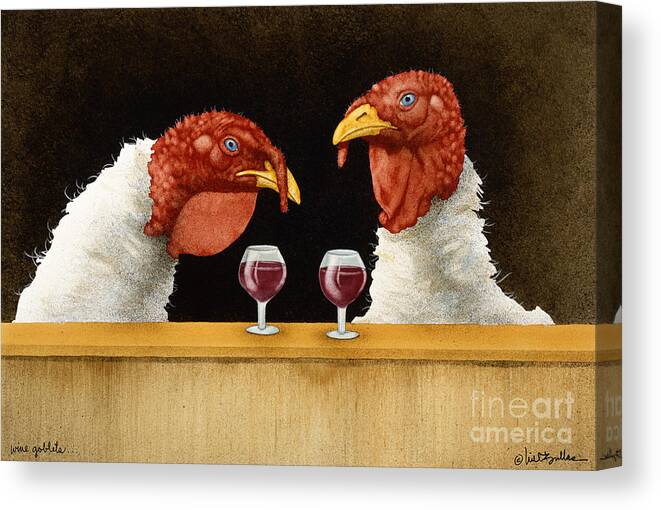 Will Bullas Canvas Print featuring the painting Wine Goblets... by Will Bullas