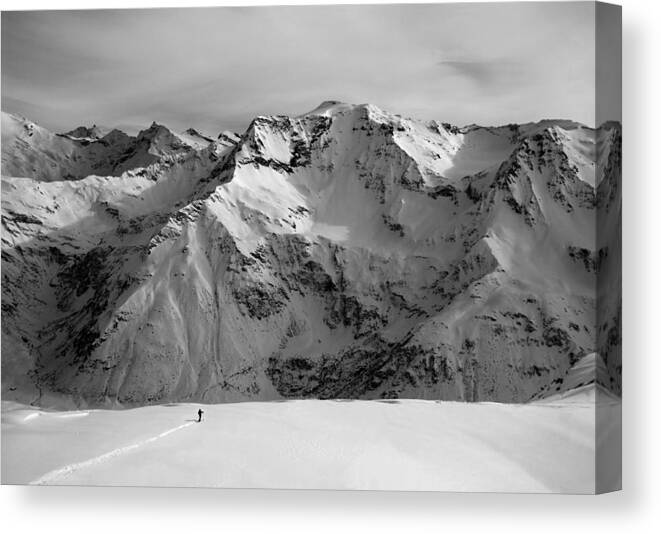 Mountain Canvas Print featuring the photograph Writing Life Line by Peter Svoboda, Mqep