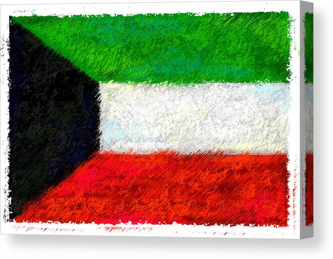Kuwait Canvas Print featuring the drawing Zwi0044 by Zoo Wire