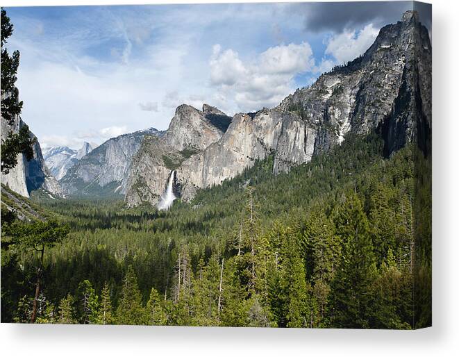 California Canvas Print featuring the photograph Bridal Veil Falls from Tunnel view by Gordon Ripley