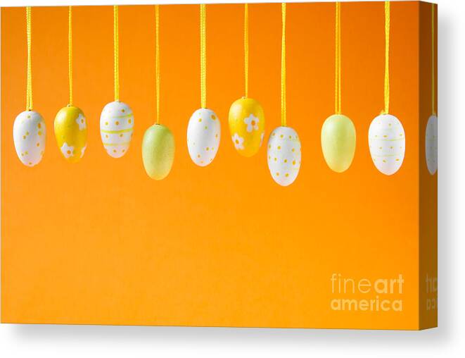 Easter Canvas Print featuring the photograph Easter egg decorations #1 by Kati Finell