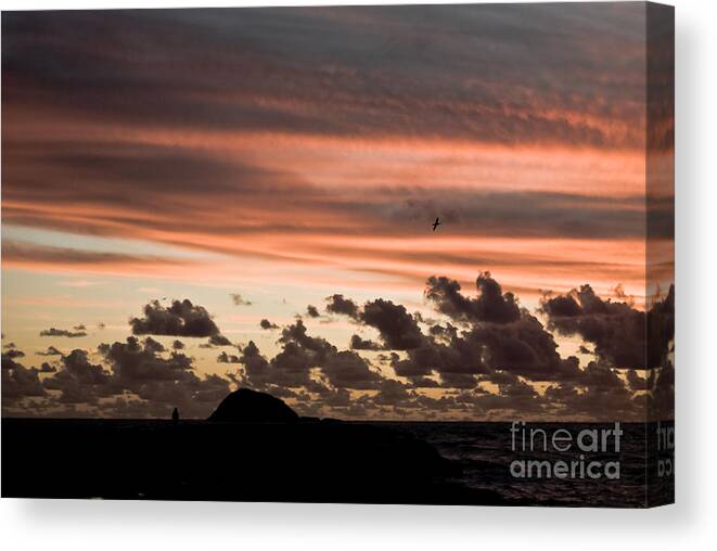 Sunset Photographs Canvas Print featuring the photograph Red Ocean Sunset #1 by Yurix Sardinelly