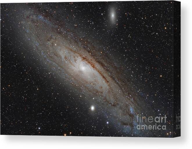 Spiral Galaxy Canvas Print featuring the photograph The Andromeda Galaxy #1 by Rolf Geissinger