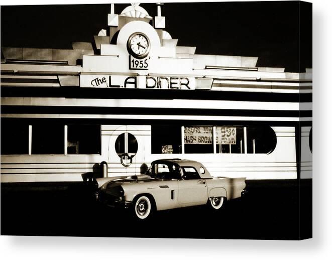 Diner Canvas Print featuring the photograph 1950s Revisited by Marilyn Hunt