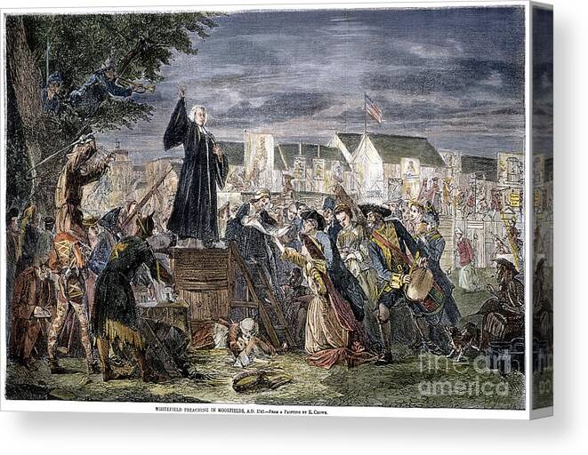 1742 Canvas Print featuring the drawing George Whitefield #10 by Granger