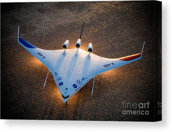 Aerospace Canvas Print featuring the photograph X48b Blended Wing Body by Nasa